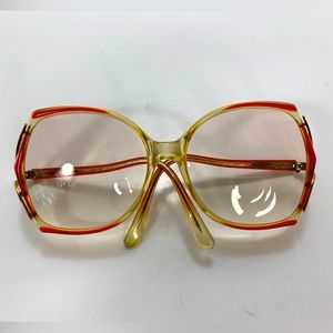 Vintage 80s Oversized Drop Arm Eyeglasses Glasses Frames Womens BIG USA Made